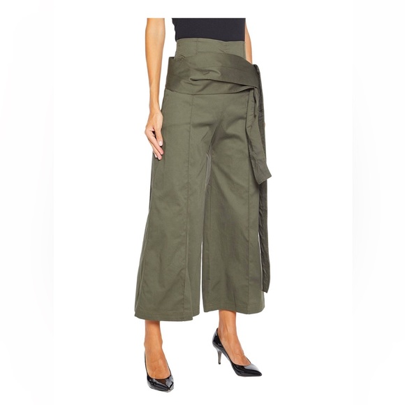 Silvia Tcherassi Pants - NWT Silvia Tcherassi Wide-Leg Pants in military green sz S